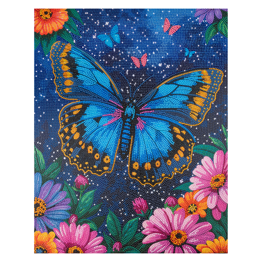 Summer Butterfly Crystal Art Canvas Kit 40x50cm