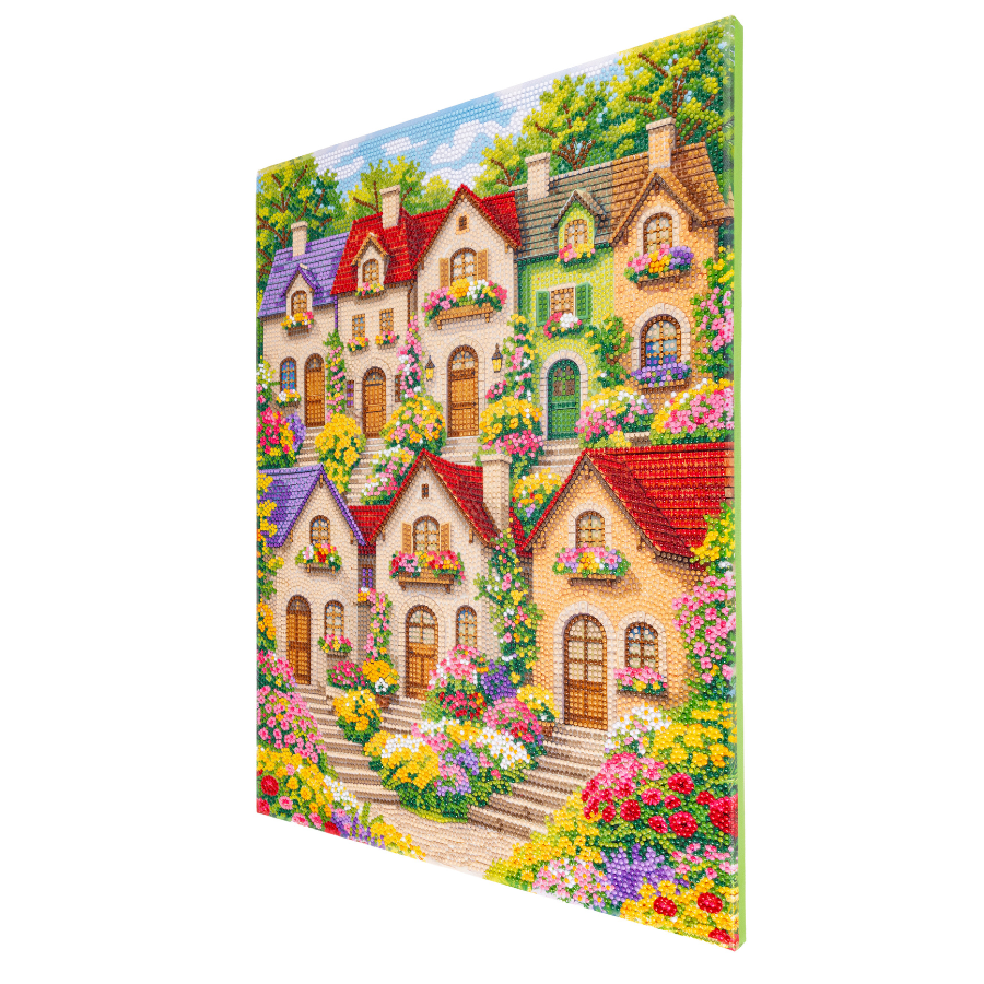 Summer Village Crystal Art Canvas Kit 40x50cm