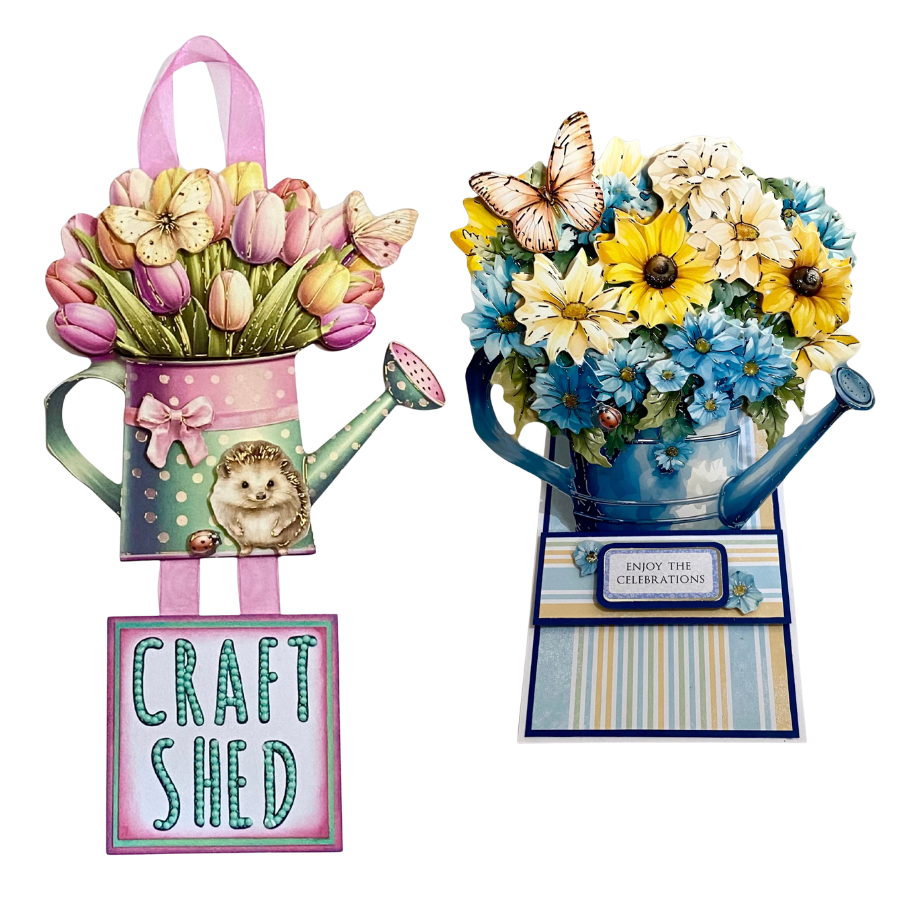Sunny Days Floral Watering Can Card Making Kit x 16