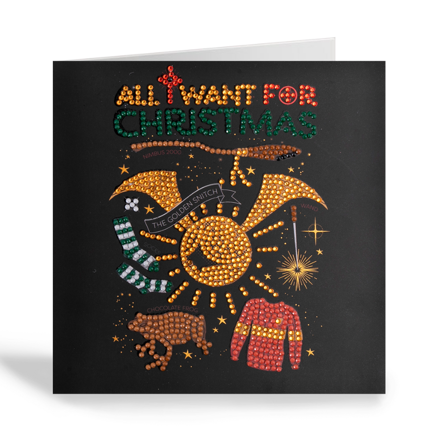 The Golden Snitch Harry Potter Crystal Art Card Kit 18x18cm