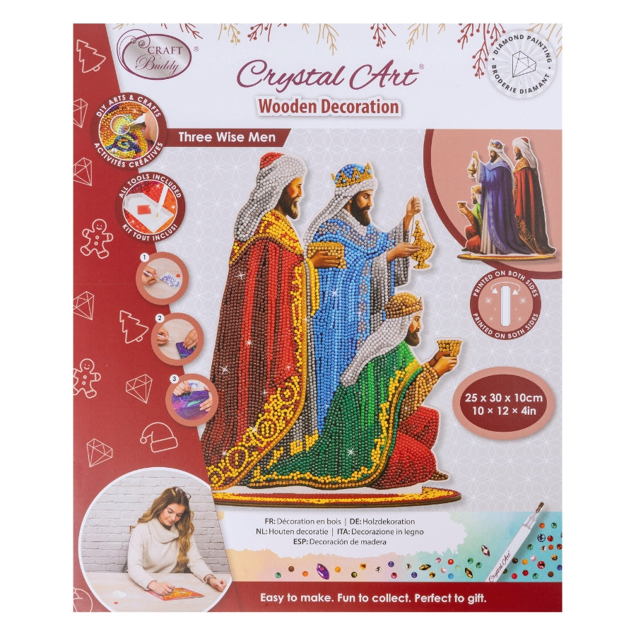 Three Wise Men Crystal Art Wooden Decoration Kit