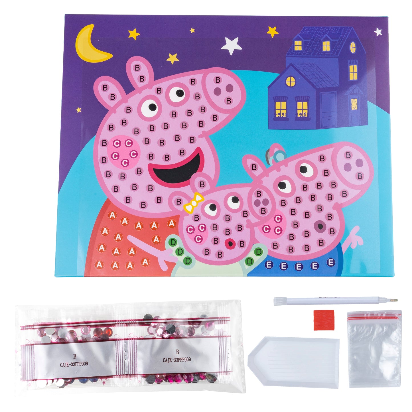 Twinkle And Shine Crystal Art Junior Canvas Kit Peppa Pig