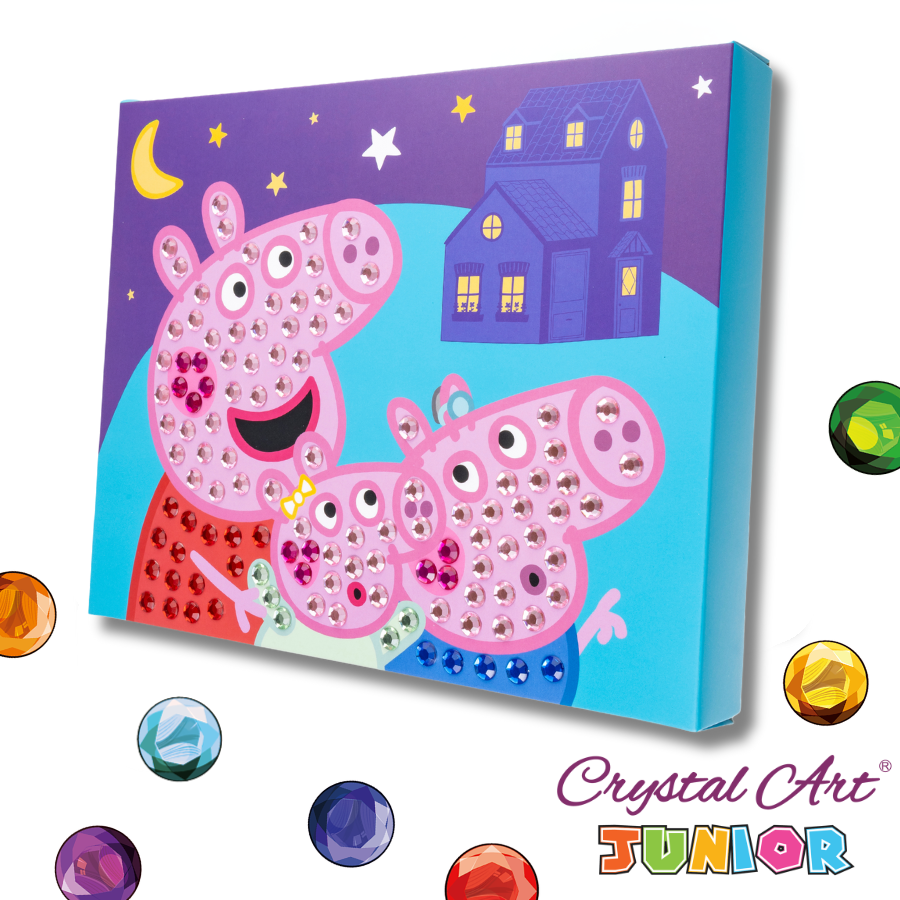 Twinkle And Shine Crystal Art Junior Canvas Kit Peppa Pig