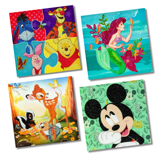 "Disney" Crystal Art Card Set Set of 8