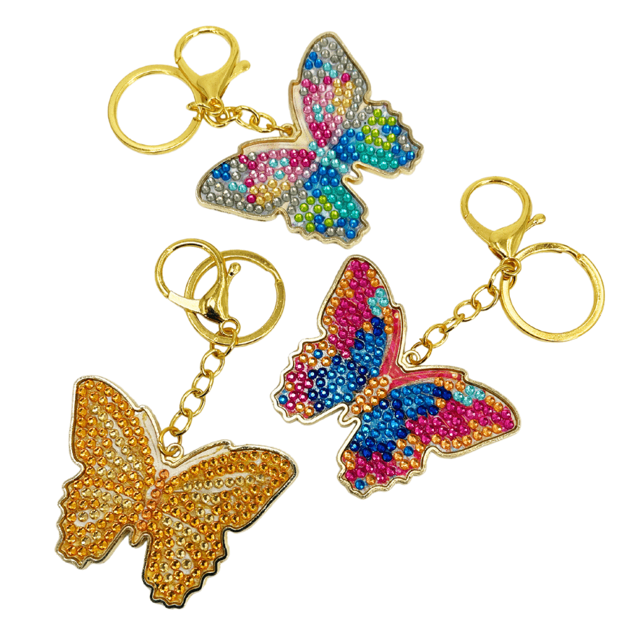 Bianca Butterfly Crystal Art Metal Keyring Kit