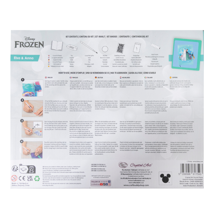 Elsa & Anna Crystal Art Secret Diary Disney