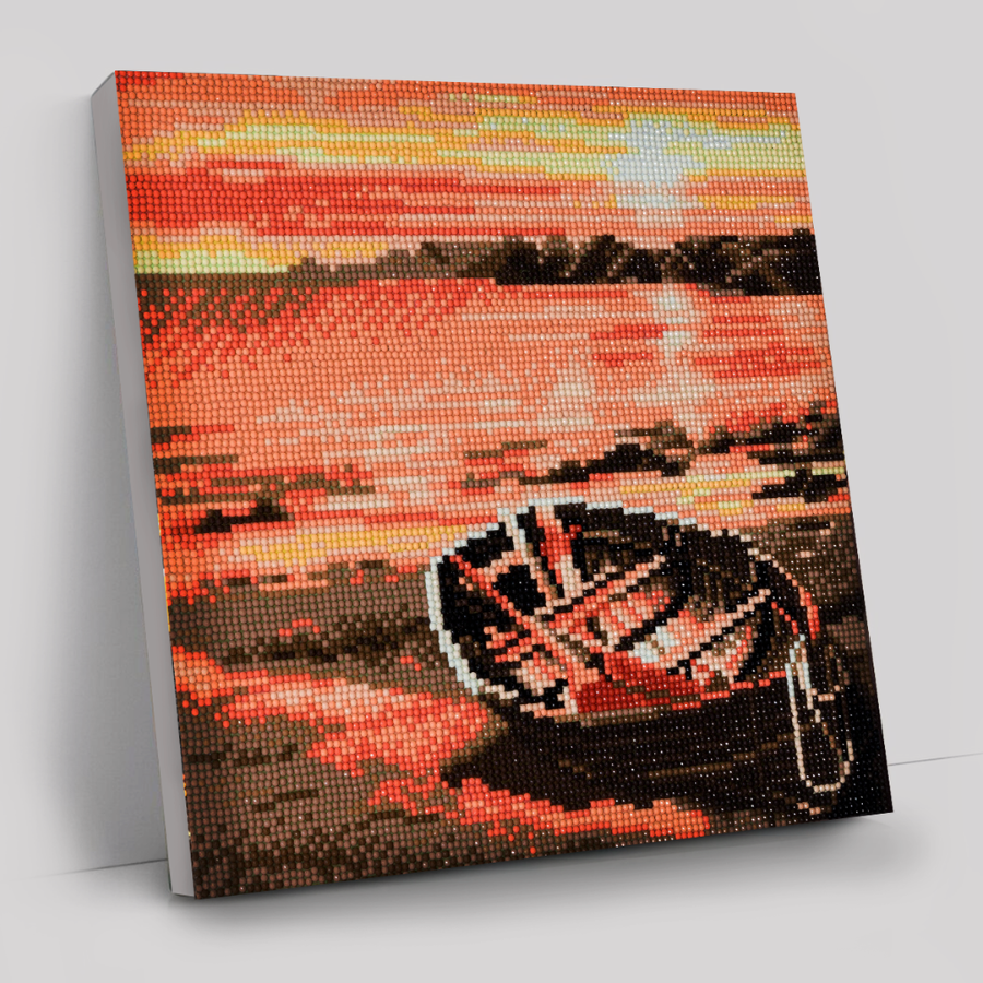 CAK-A92M: "Sunset Boat" 30 x 30cm (Medium)