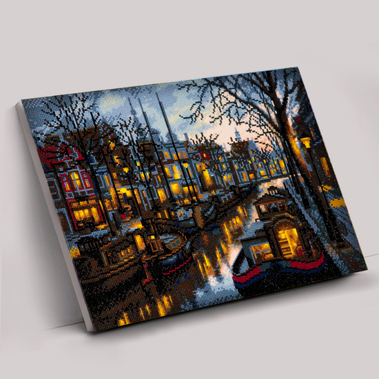 CAK-A42: "Canal Life" Framed Crystal Art Kit, 40 x 50cm