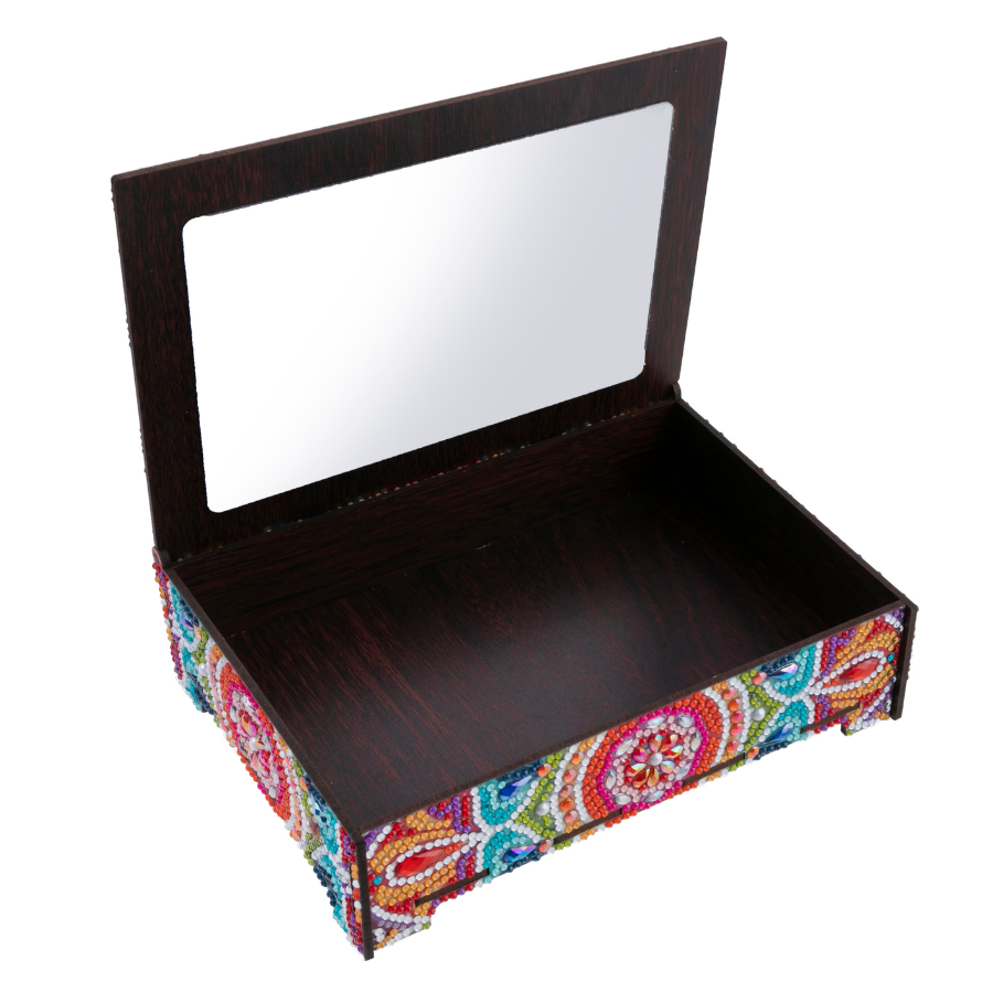 Vibrant Mandala Crystal Art Jewellery Box 10