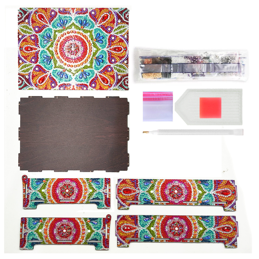 Vibrant Mandala Crystal Art Jewellery Box 4