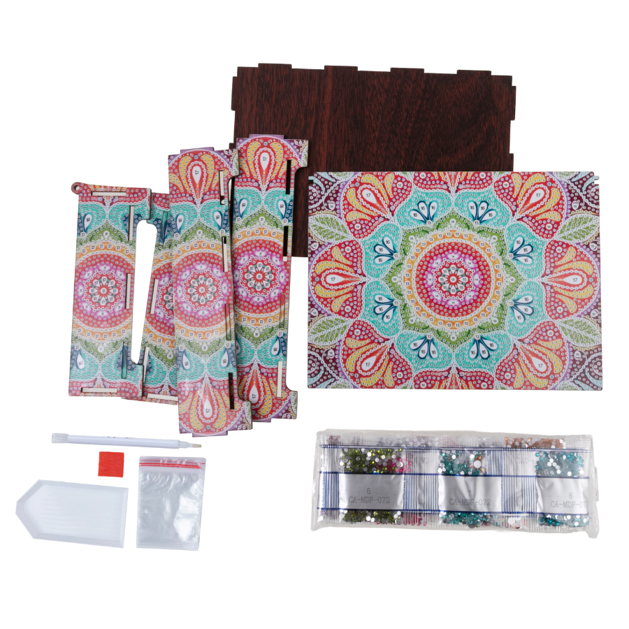 Vibrant Mandala Crystal Art Jewellery Box 5