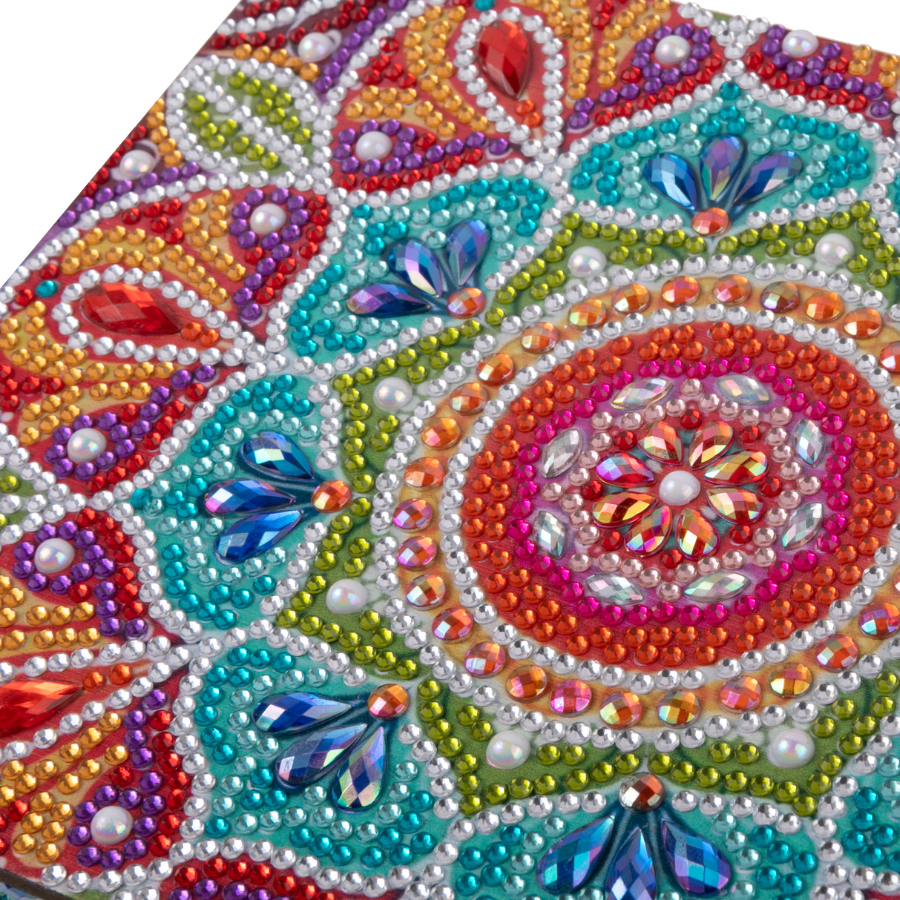 Vibrant Mandala Crystal Art Jewellery Box 8