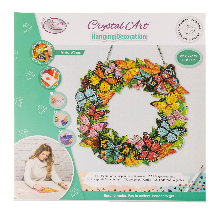 Vivid Wings Crystal Art Wreath Decoration Kit