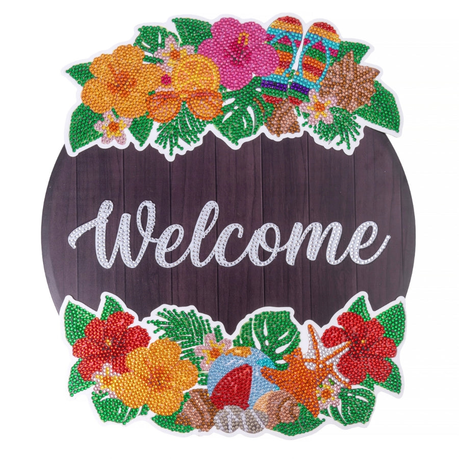 Welcome Wreath Art Hanging Decoration Kit