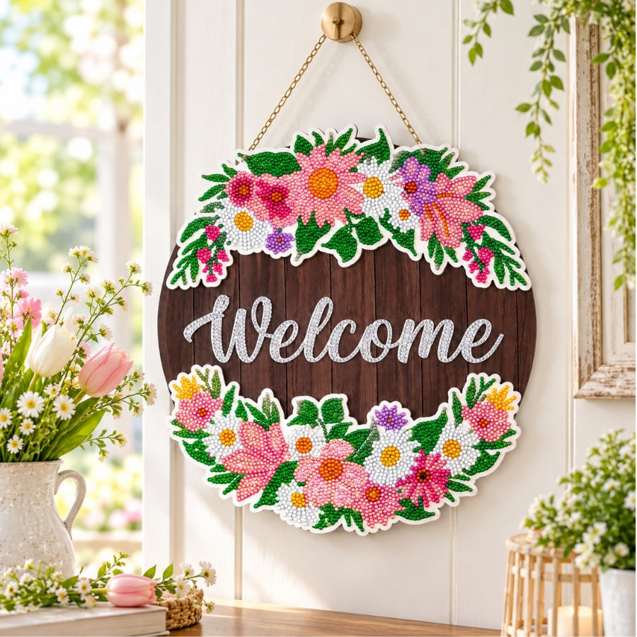 Welcome Wreath Art Hanging Decoration Kit