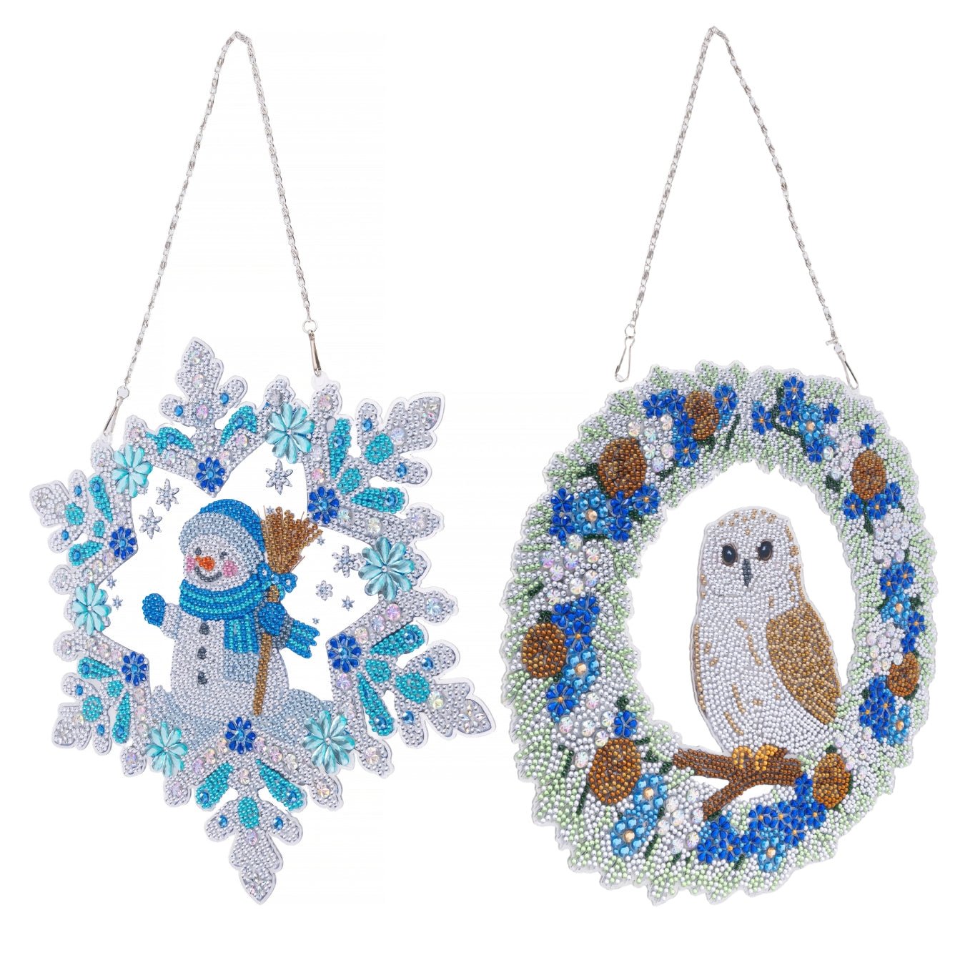 Winter Crystal Art Hanging Decoration Kit Set of 2