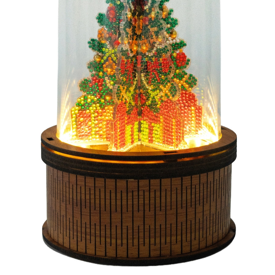 Winter Tree Glow Crystal Art 3D Buildable Scene Kit LED Light Up