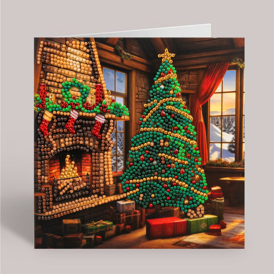 Winter Warmth Crystal Art Card 18x18 complete