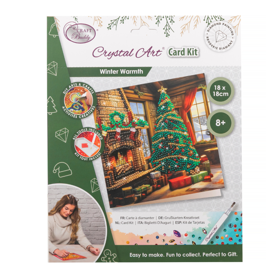 Winter Warmth Crystal Art Card 18x18 pack
