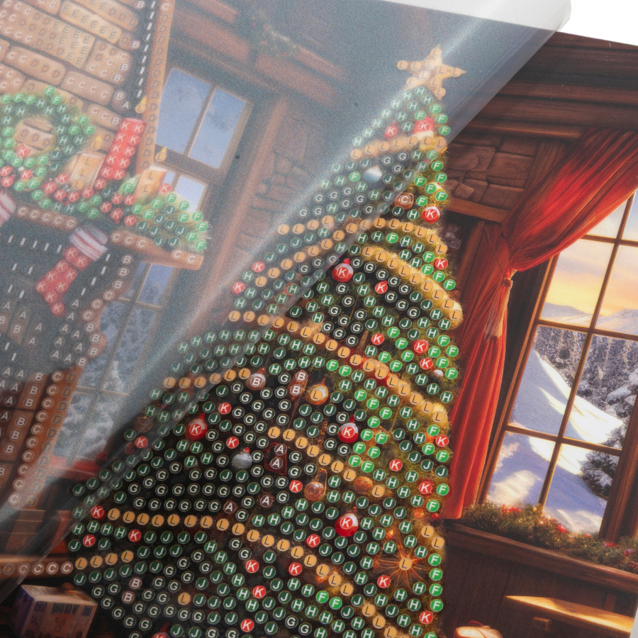 Winter Warmth Crystal Art Card 18x18 template