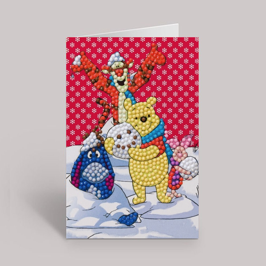 CCK-10x15DNY05: Winter Winnie the Pooh 10x15cm card