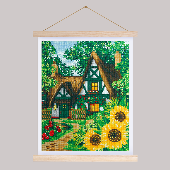 Woodland Thatch crystal art scroll