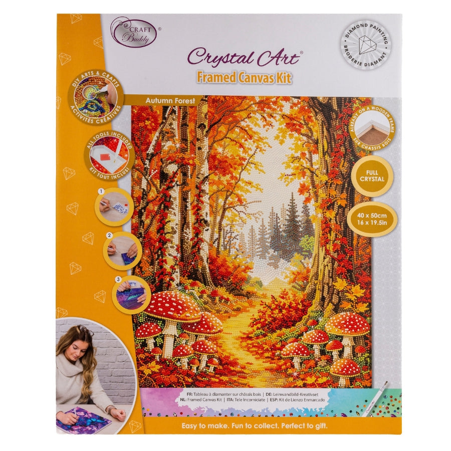 Autumn Forest Crystal Art Canvas Kit 40x50cm