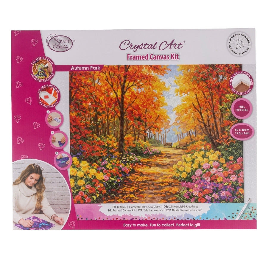 Autumn Park Crystal Art Canvas Kit 40x50cm