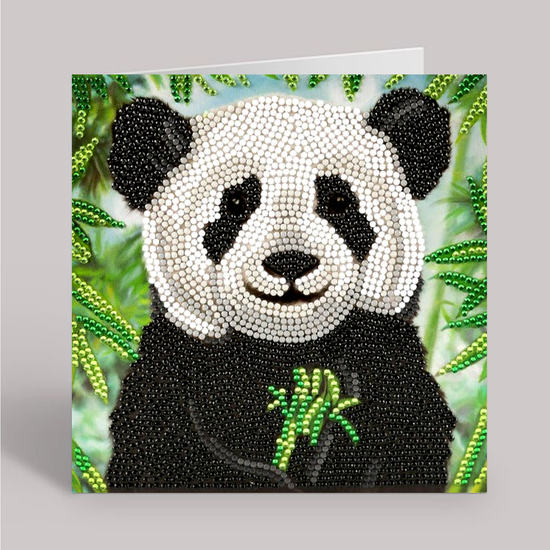 CCK-A120: "Baby Panda" 18x18cm Crystal Art Card