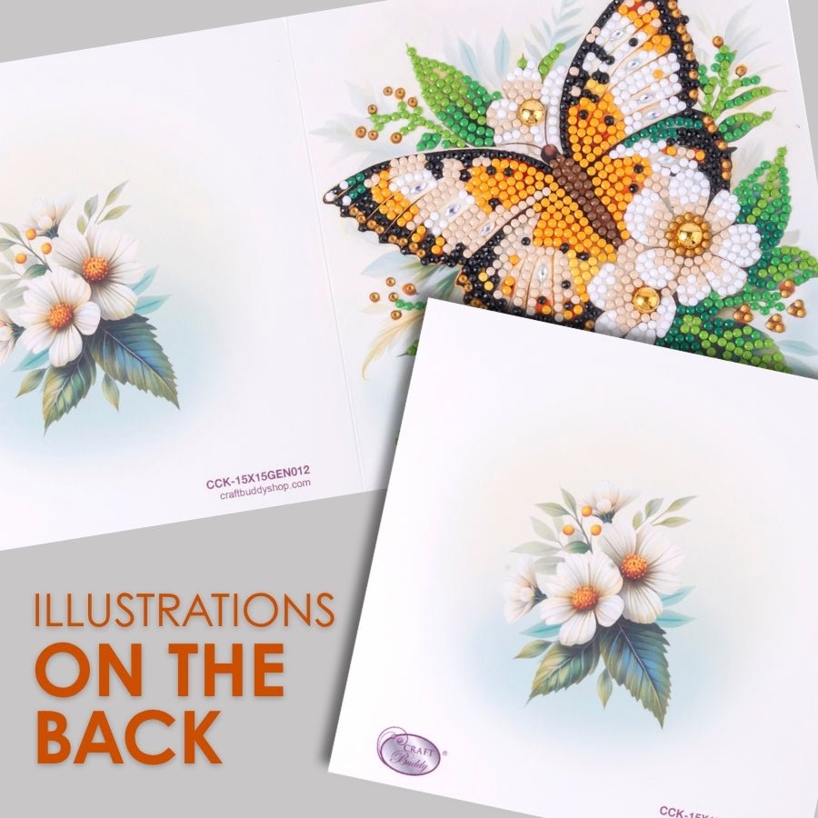 Butterfly Bloom Crystal Art Card Kit 15x15cm