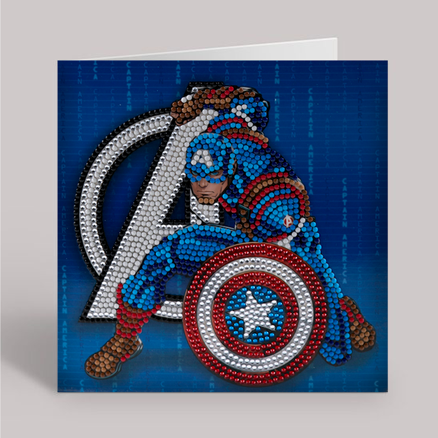 CCK-MCU901: Captain America 18x18cm Crystal Art Card