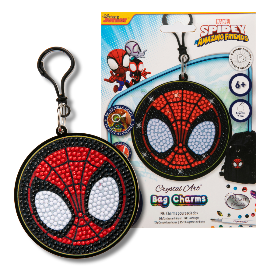 Spiderman Crystal Art Bag Charm Kit MARVEL 2