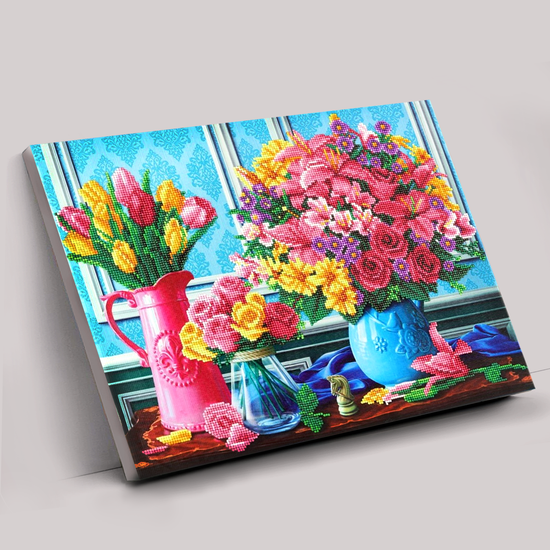 CAK-A126L: Beautiful Blooms, 40x50cm Crystal Art Kit