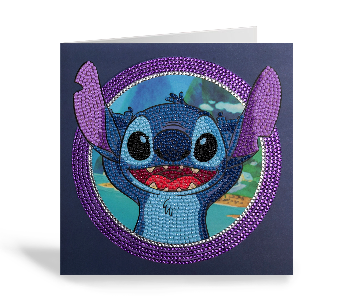 "Stitch" Disney Crystal Art Card