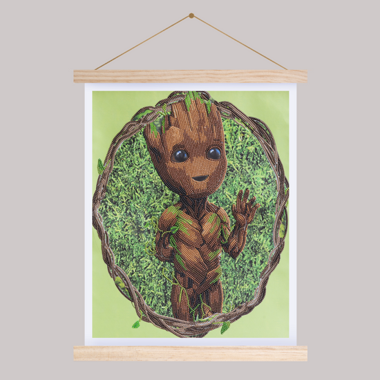 groot crystal art scroll