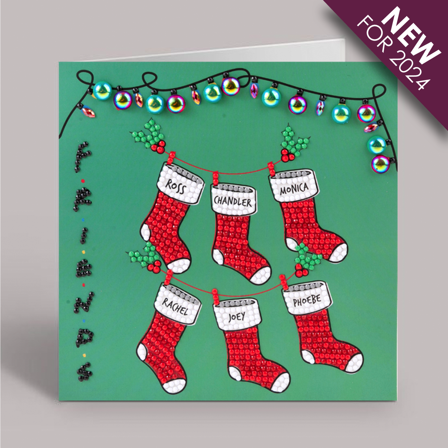 "Holiday Cheer" Friends Crystal Art Card Kit