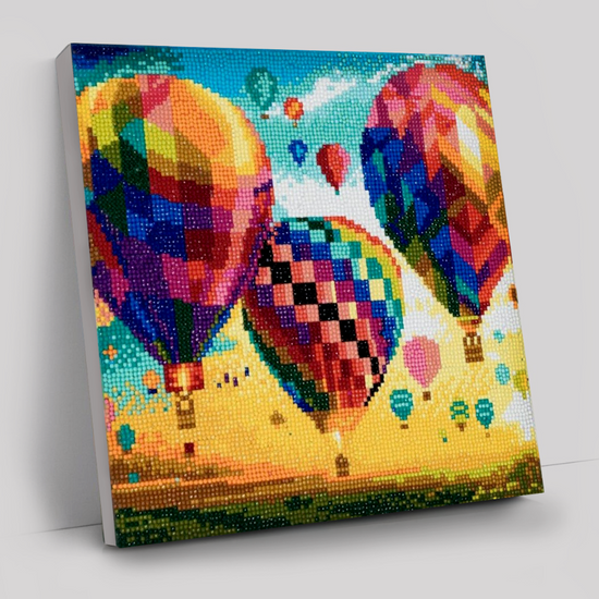 CAK-A46: "Hot Air Balloons" Framed Crystal Art Kit, 30 x 30cm