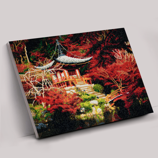 CAK-A50: "Japanese Temple" Framed Crystal Art Kit, 40 x 50cm