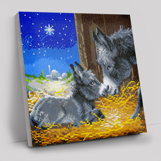 CAK-A119M: Little Donkey, 30x30cm Crystal Art Kit