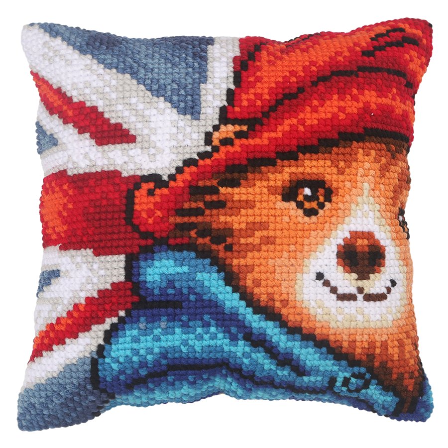 Paddington latch hook cushion 40x40cm