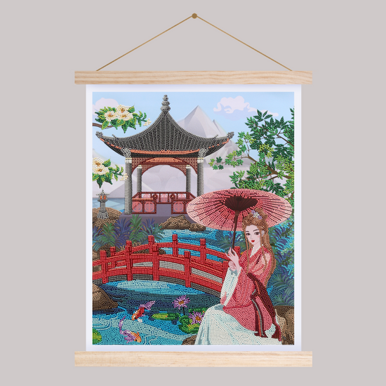 pavilion crystal art scroll