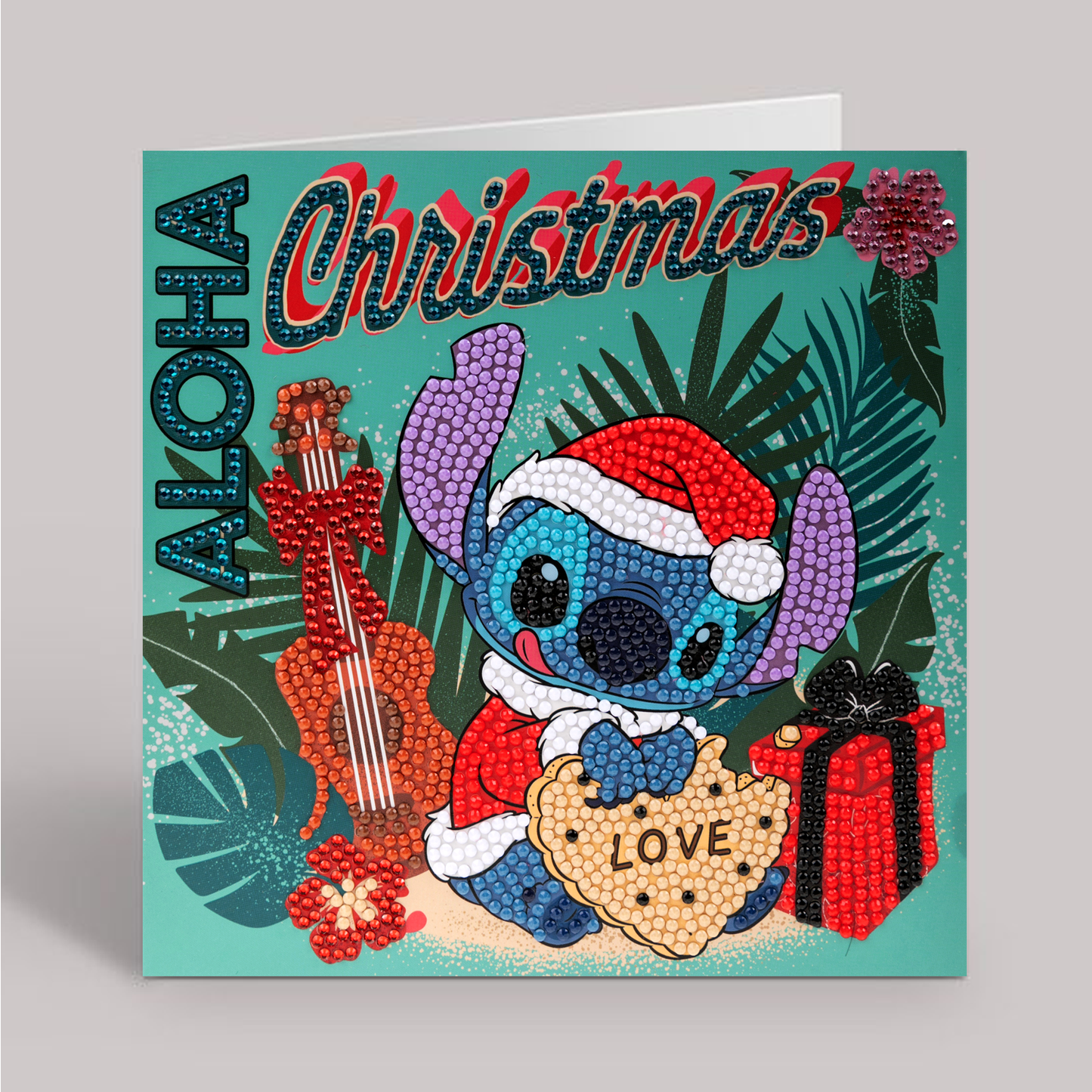 Christmas Aloha, 18x18cm Crystal Art Card