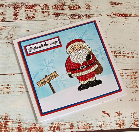 CCST29: Craft Buddy Crystal Art Jolly Santa A6 Stamp Set