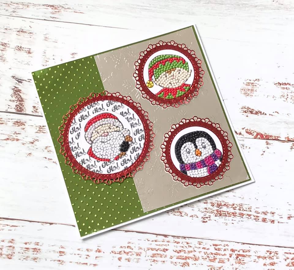 CCST29: Craft Buddy Crystal Art Jolly Santa A6 Stamp Set