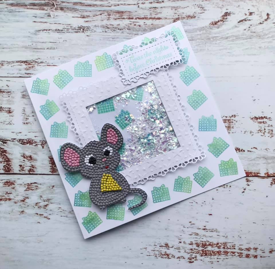 CCST33: Craft Buddy Crystal Art Squeak the Mouse A6 Stamp Set