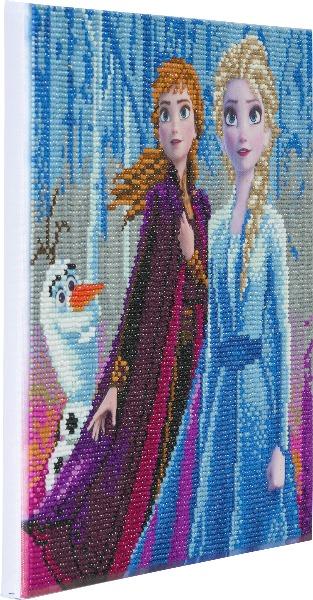 CAK-DNY700M: Elsa, Anna & Olaf, 30x30cm Crystal Art Kit