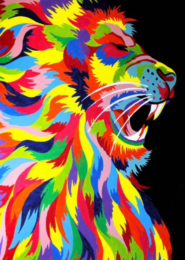 PBN9065D: "The Lions Roar" Craft Buddy 90cmx65cm Paint By Numbers
