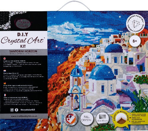 CAK-QVC-4050L-05: Santorini Horizon, 40x50cm Crystal Art Kit