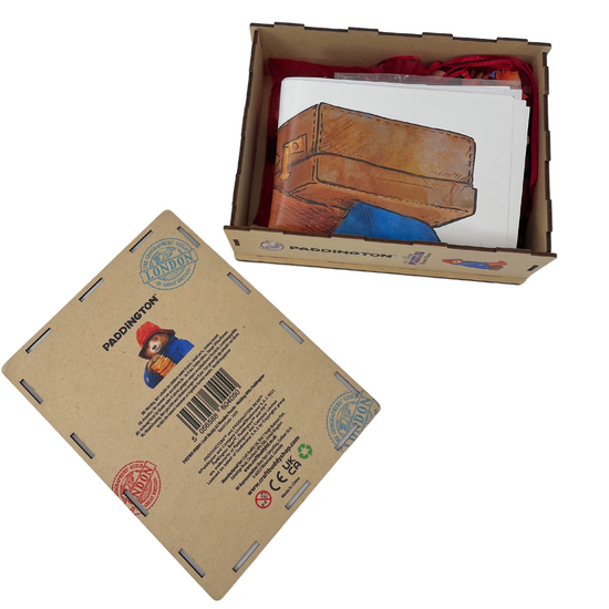 Waiting With Paddington - A3 Wooden Puzzle Inside box