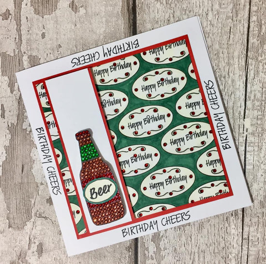 CCST13 - Craft Buddy Crystal Art Stamp Sets - Beer O'Clock Stamp Set